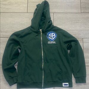 Warner Bros Centennial Green Zip-Up Hoodie